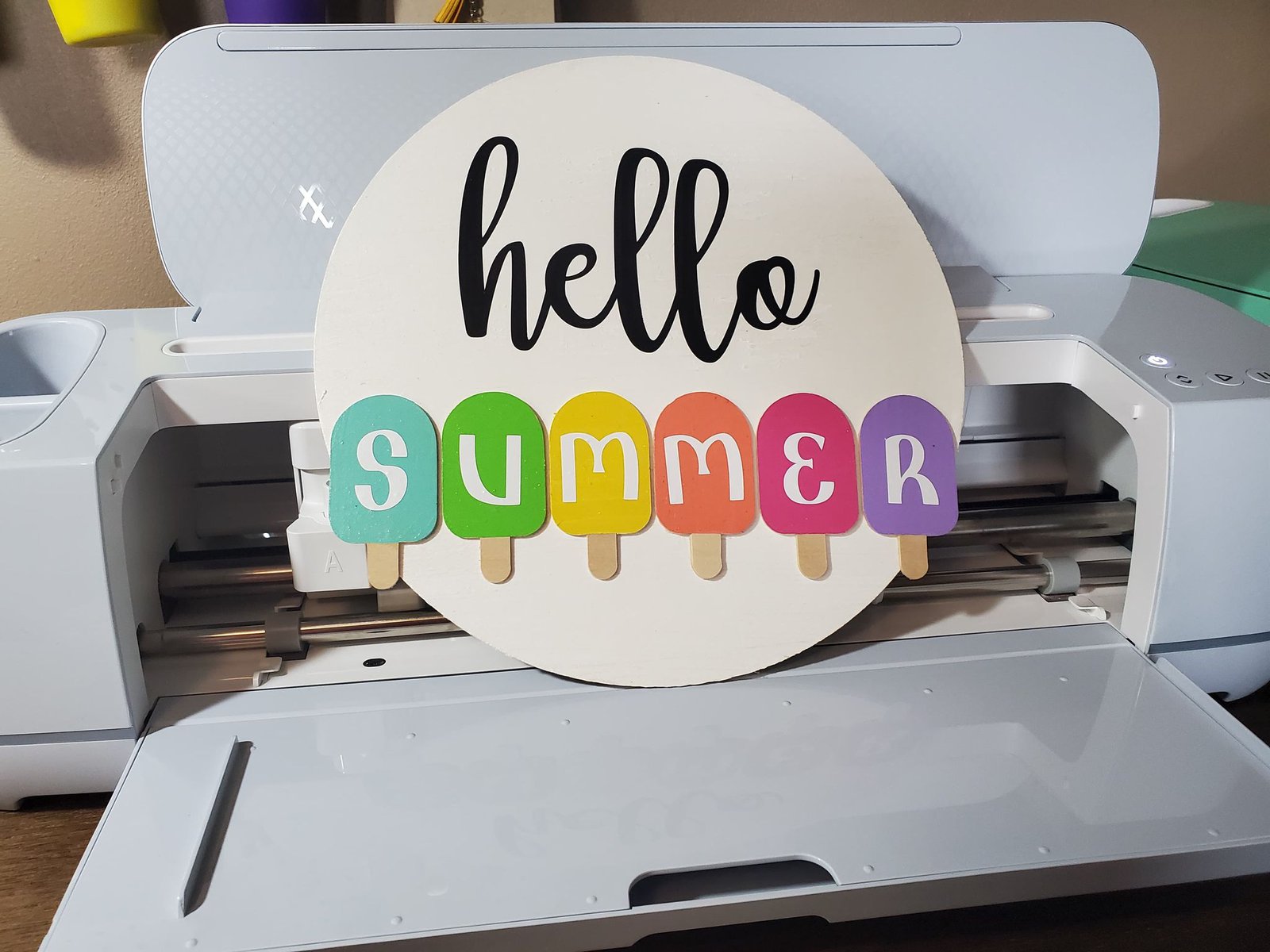 Hello Summer Bassword Sign with Cricut Maker 3