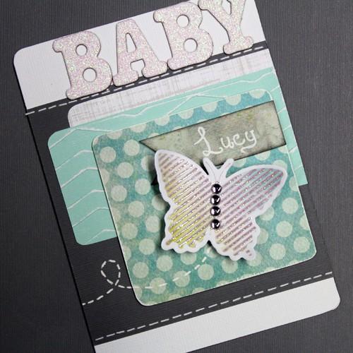 I Love Lucy! Butterfly Baby Shower Card.