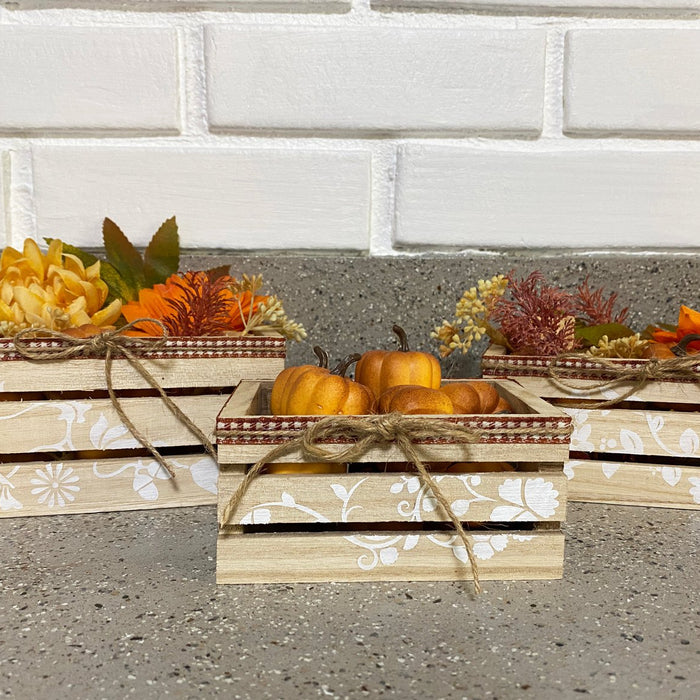 Personalize Mini Wood Crates Fall Cricut