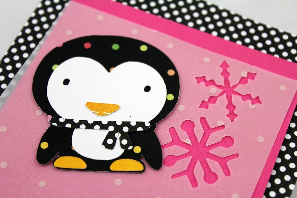 Create A Critter Penguin & Polka Dot Party Invitation