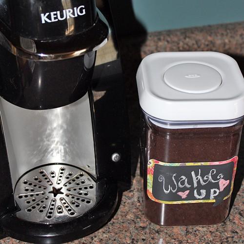 Wake Up! DIY Coffee Canister Label Project.