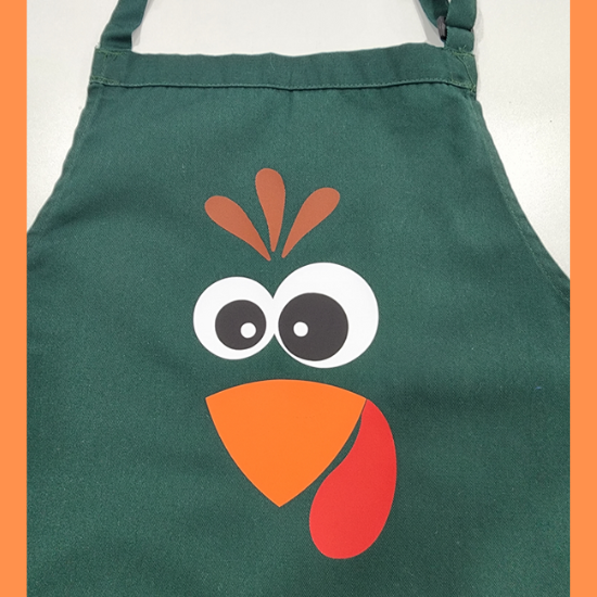 Turkey Apron with Cricut Iron-On