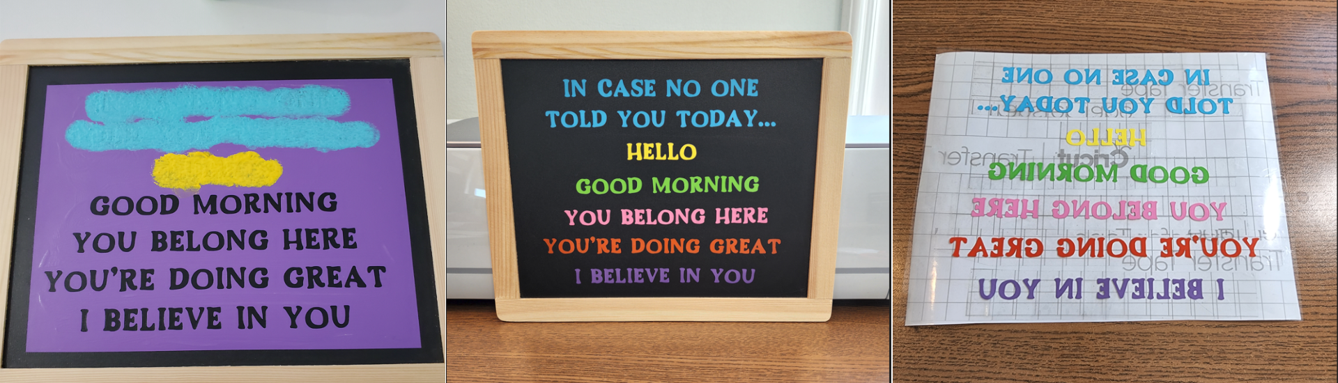 Cricut Vinyl Chalkboard Sign Two Ways - Stencil or Decal