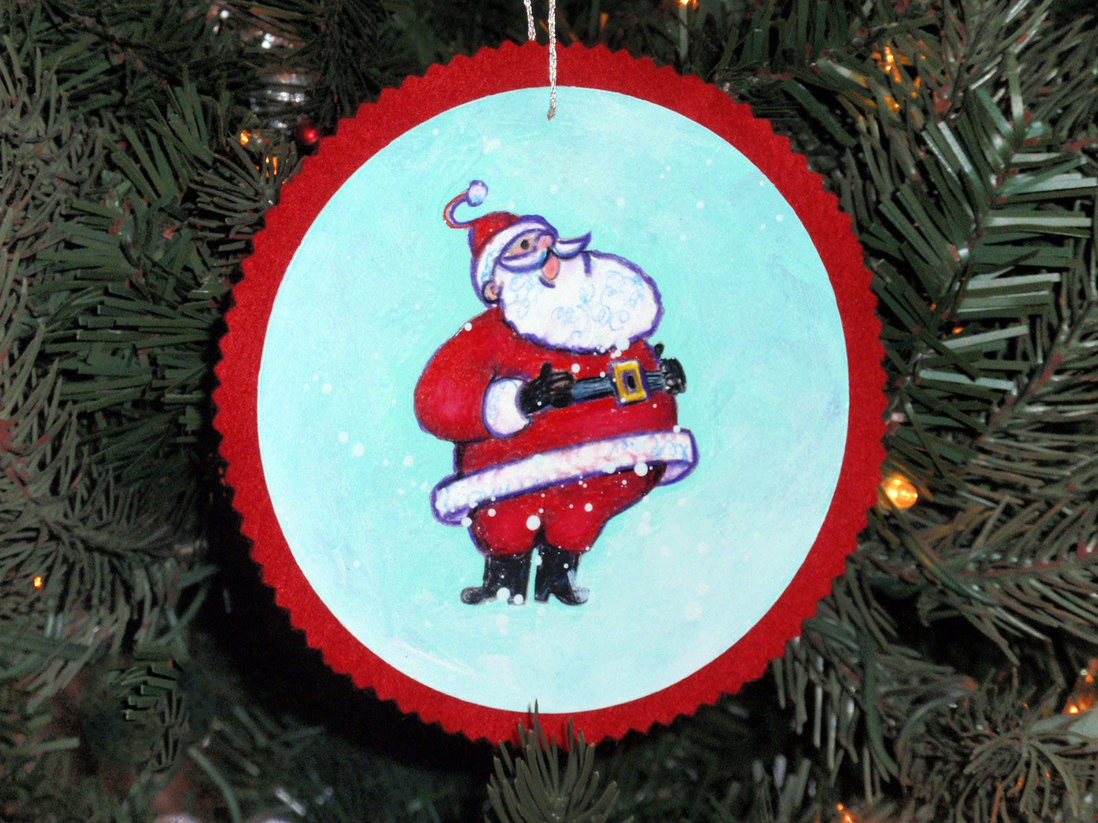 Santa Ornaments: A Step By Step Coloring Guide