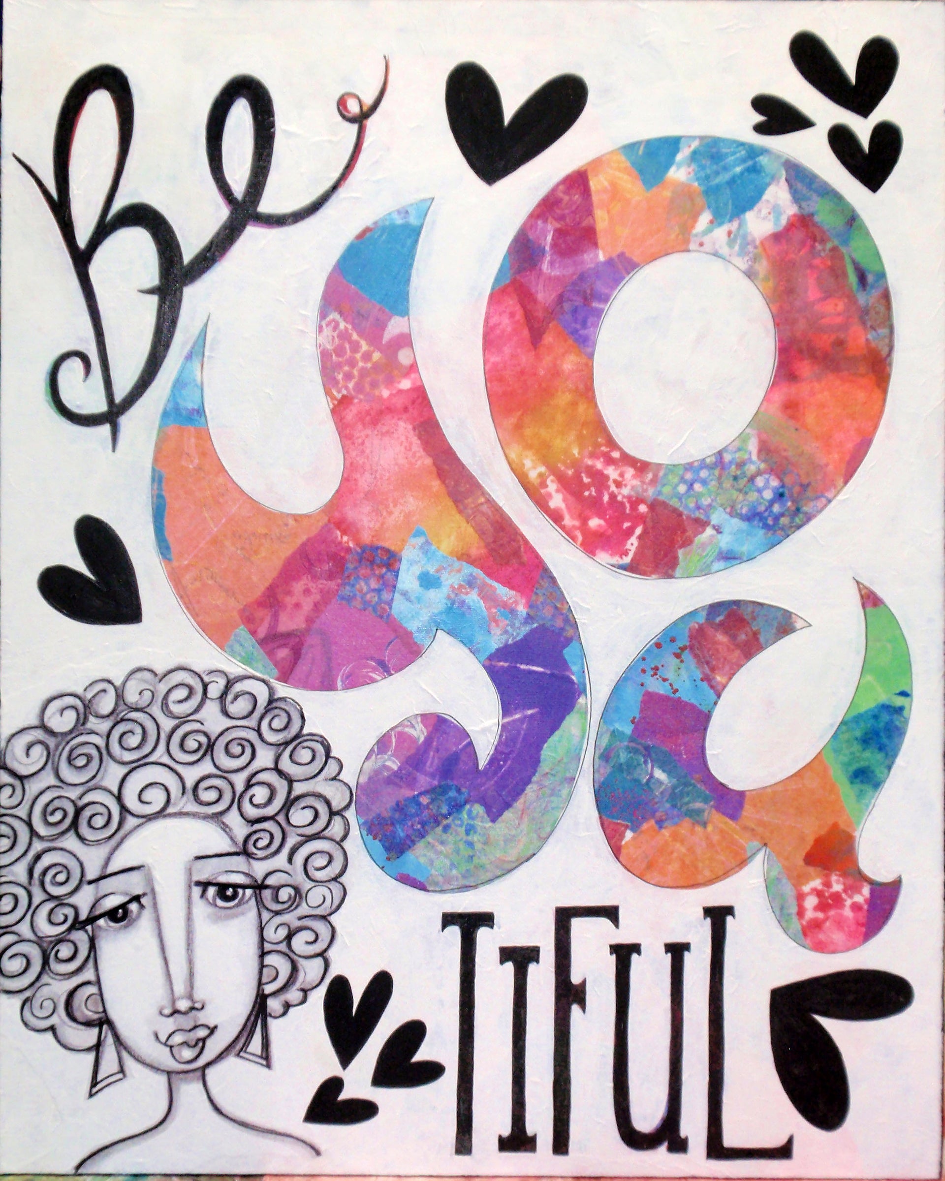 Be-YOU-tiful: Mixed Media Painting with Hand Lettering
