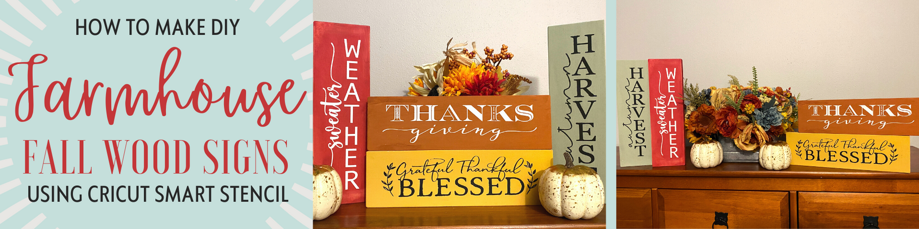 How to Make DIY Farmhouse Fall Wood Signs