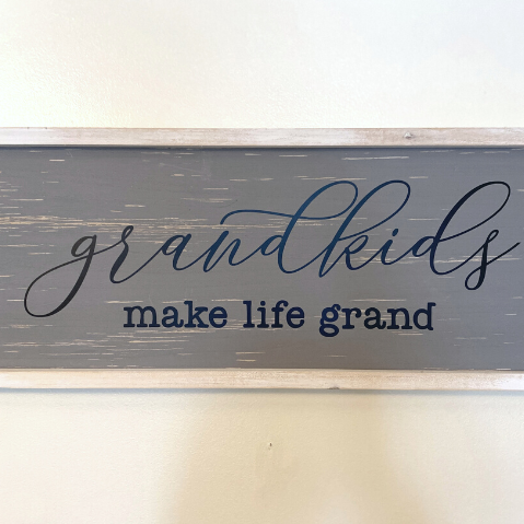 How to a DIY Grandkids Make Life Grand Rustic Sign