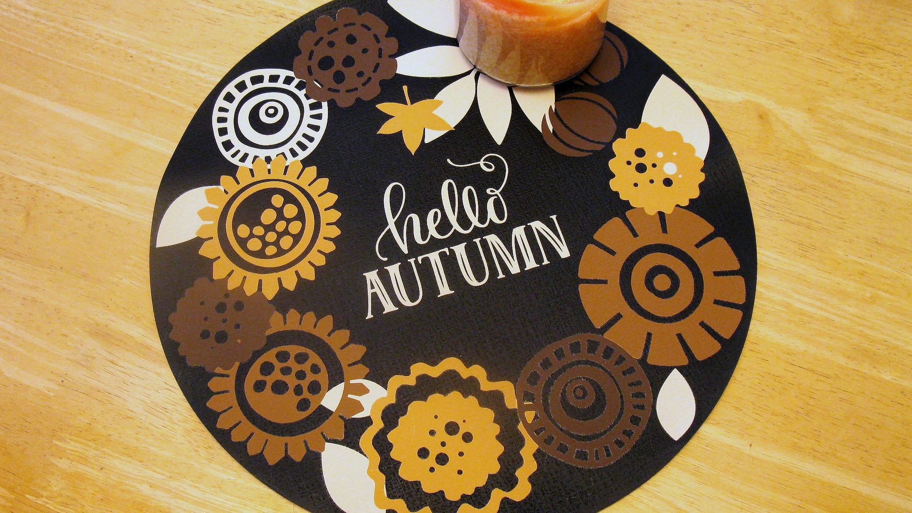 Hello Autumn Fall Placemats Using Cricut Iron On