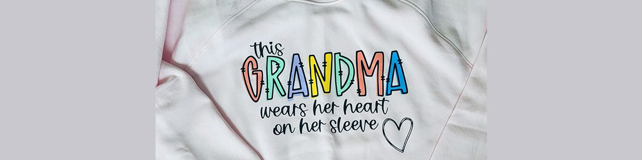 Grandma Sweatshirt Using Cricut Iron-on