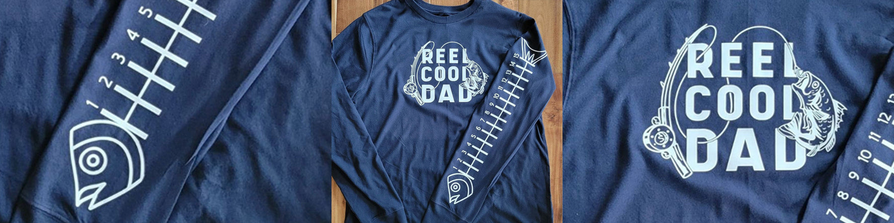Reel Cool Dad Men's Fishing Shirt Gift Using Cricut Iron-On