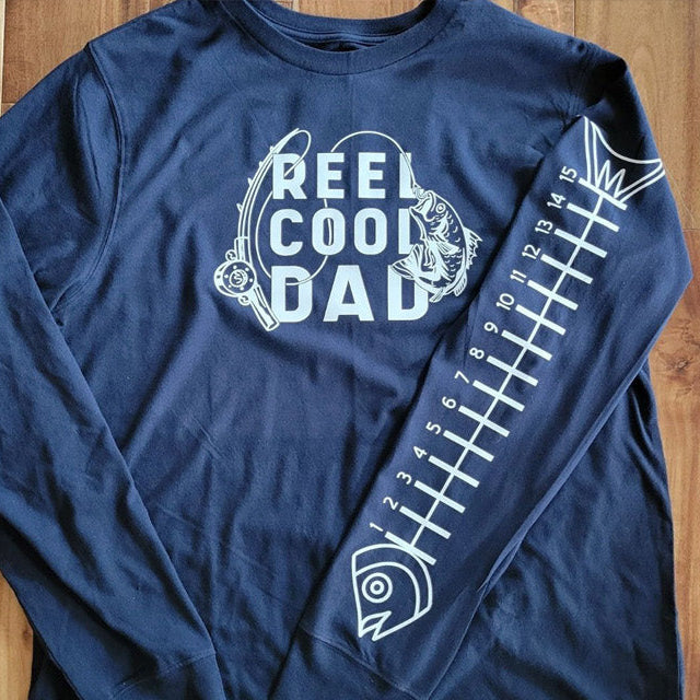 Reel Cool Dad Men's Fishing Shirt Gift Using Cricut Iron-On