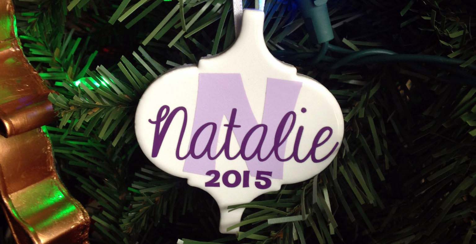 DIY Personalized Ceramic Tile Christmas Ornaments