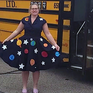 Ms Frizzle Halloween Teacher Costume Using Cricut Printable Iron-on