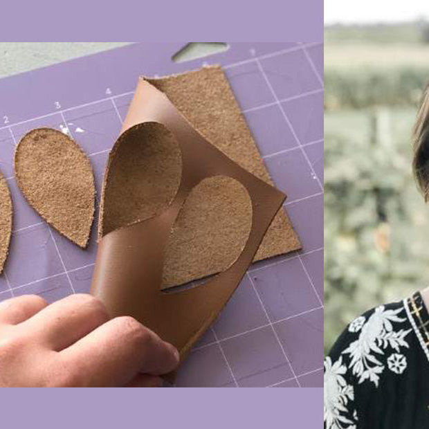 Leather Teardrop Earrings Using Cricut + Free Design