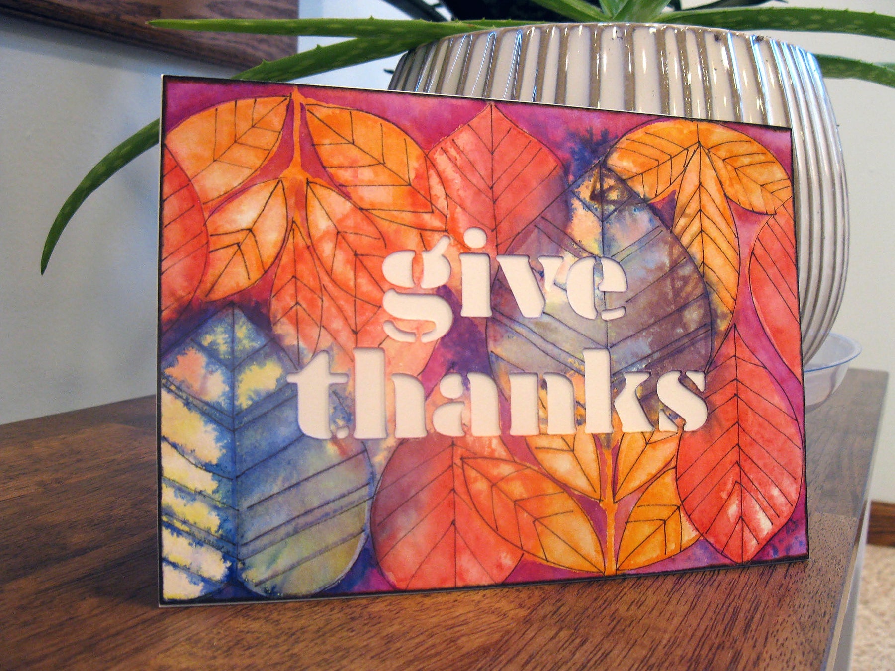 Thanksgiving Card with Cricut Watercolor Pens