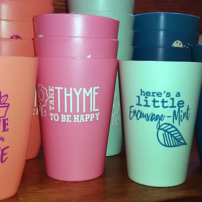 Applying Vinyl Curved Surface: Herb Pots