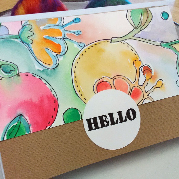 Make Watercolor Greeting Cards using Cricut Pens