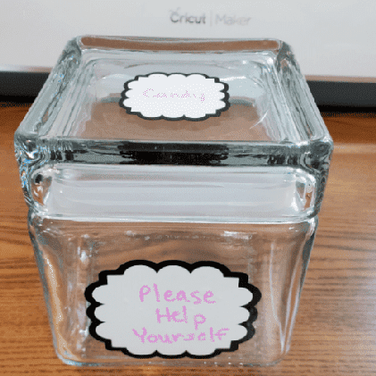 Beginner Cricut Project - Glass Jar with Wipe-Off Labels