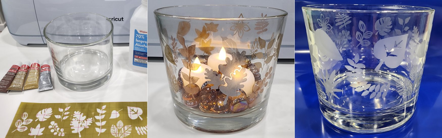 Colored Etching on a Glass Centerpiece Helpful Tips