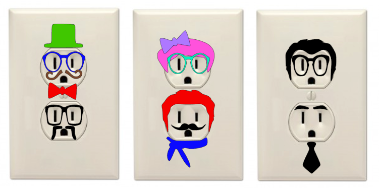 Outlet Personalities! Adding Vinyl in Unexpected Places