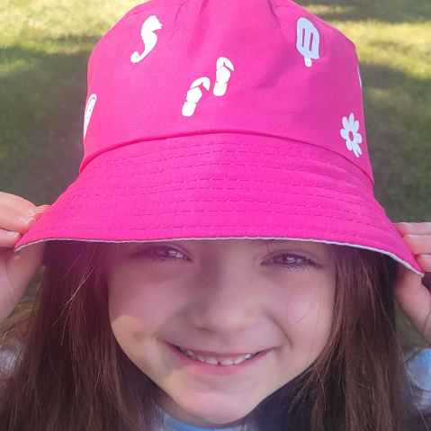 DIY Children's Summer Bucket // Cricut Hat Press Tutorial