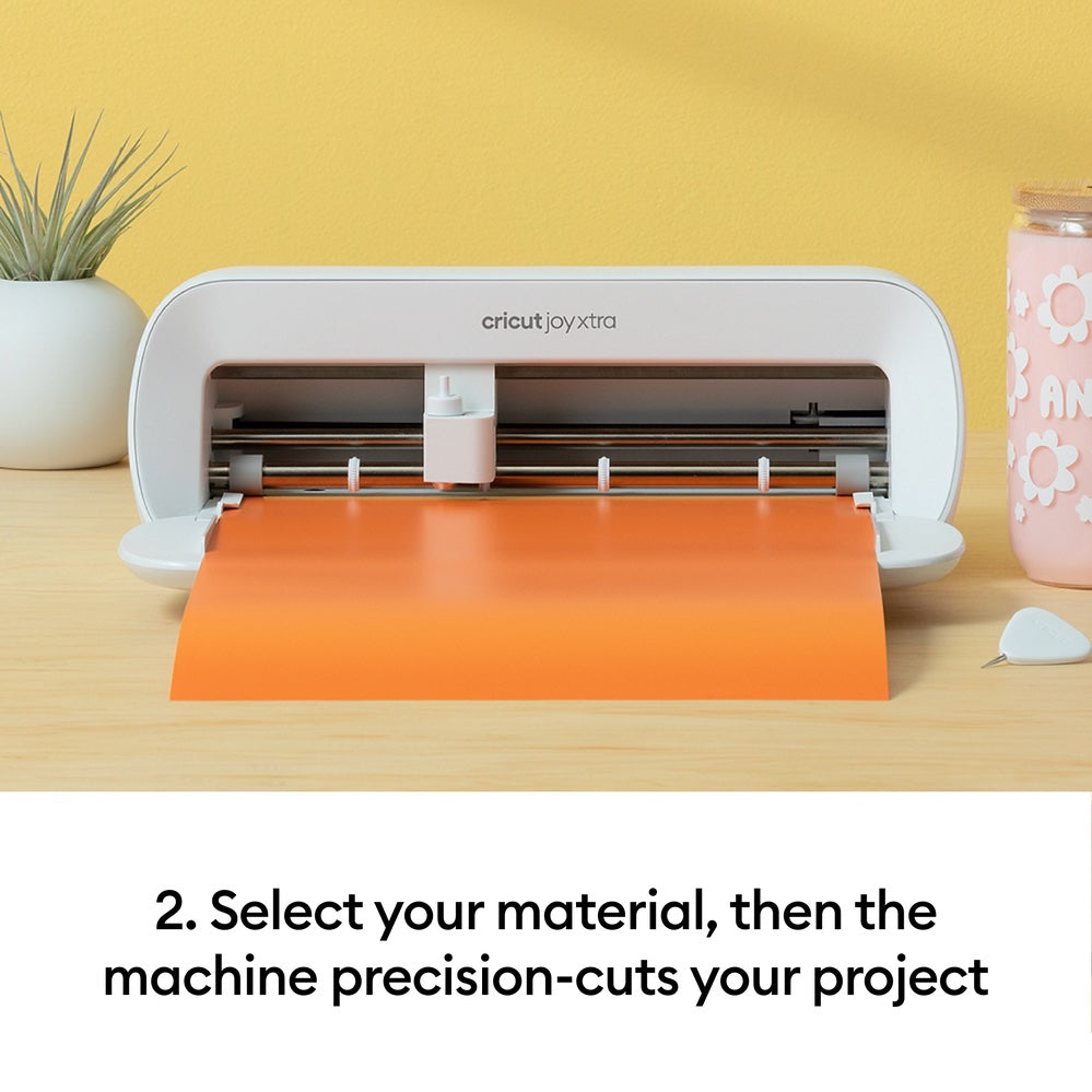 Cricut Joy Xtra Machine with Permanent Smart Vinyl Sampler Packs, Transfer Tape and Tool Set Bundle