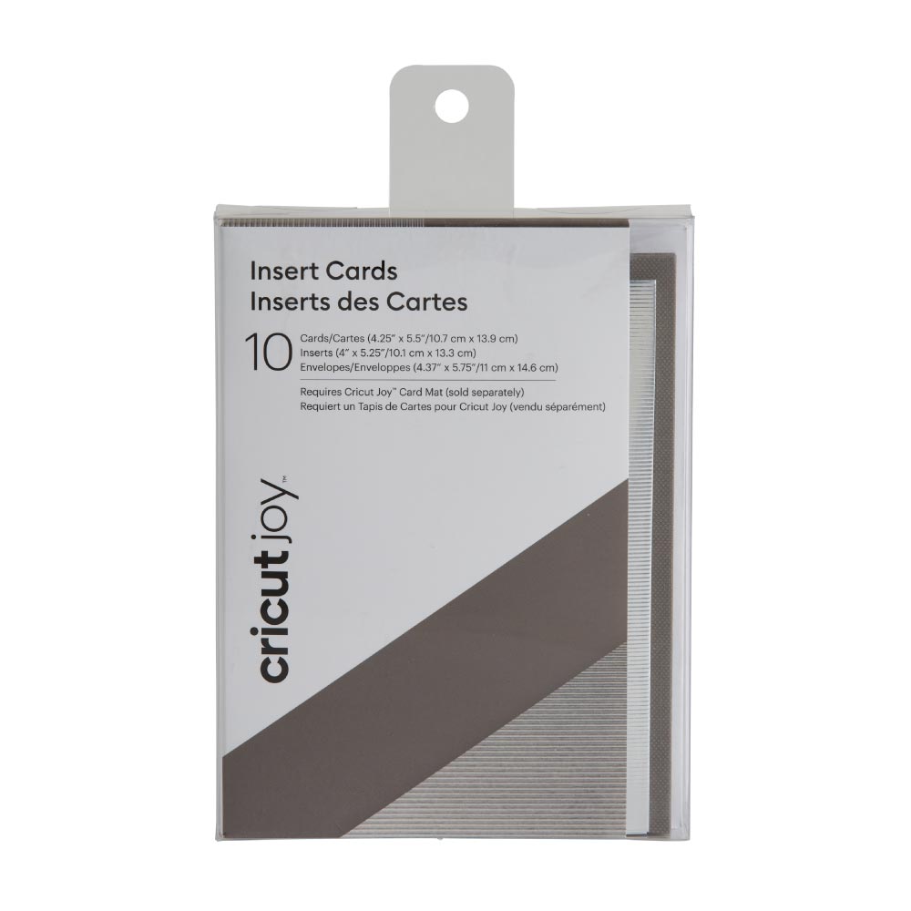 Cricut Joy Insert Cards - DIY Greeting Card - Gray/Silver Brushed, 10 ct