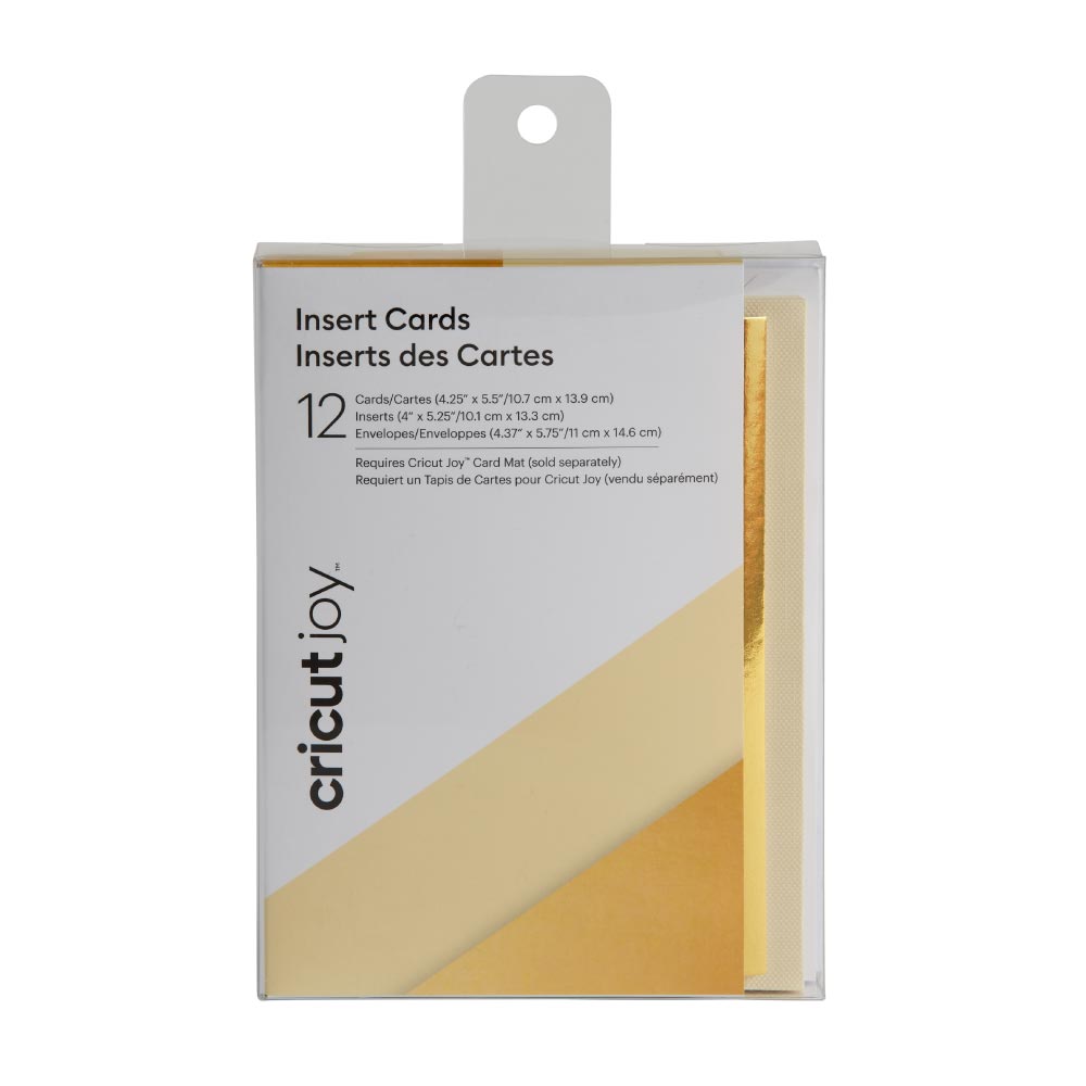 Cricut Joy Insert Cards - Metallic Cream/Gold, 12ct