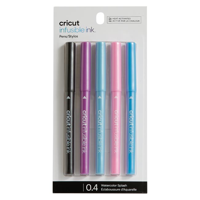Cricut Infusible Ink Pen, Water Color Splash Fine-Point Pen .04 , 5 count