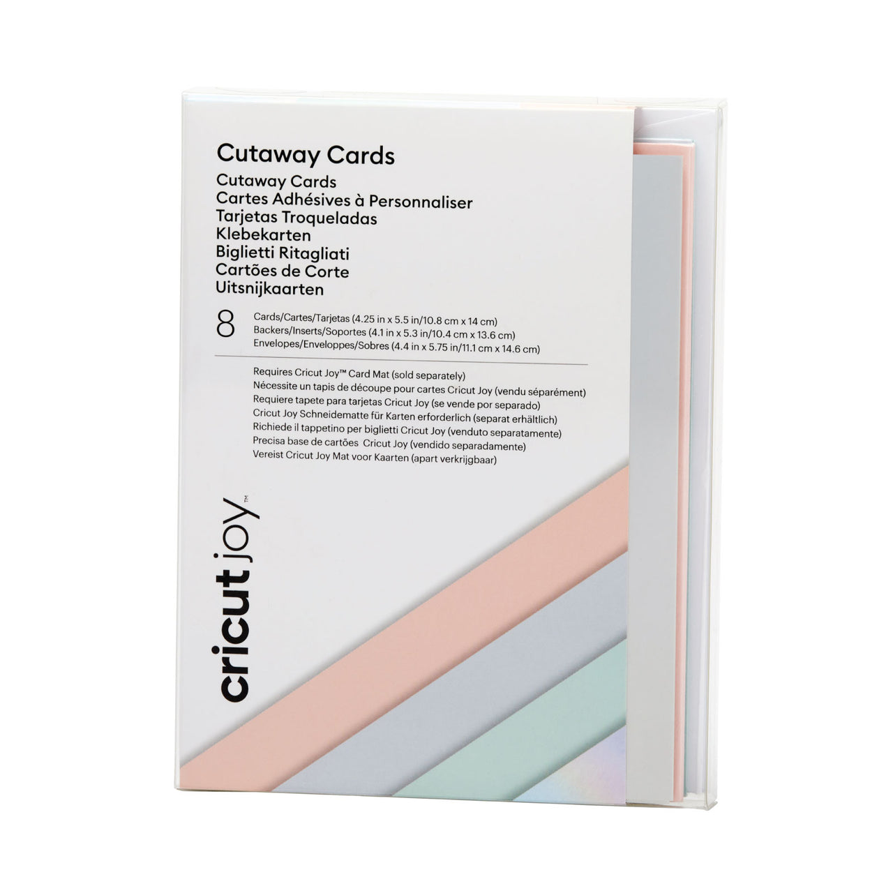 Cricut Joy Cutaway Cards, Pastel Sampler 8 Count