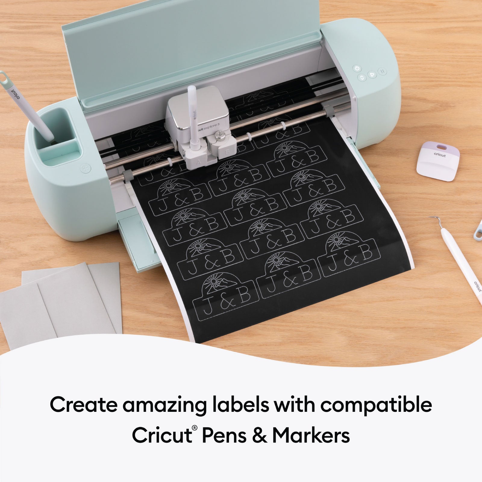 Cricut Smart Label Writable Vinyl Black Removable and Opaque Gel Pens Bundle