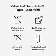Cricut Joy Smart Label Paper - Dissolvable White