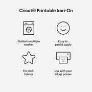Cricut Printable Iron-On Vinyl for Dark Fabric Bundle
