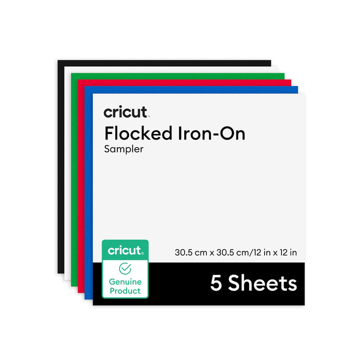 Cricut Flocked Iron-On, Classics Sampler - 12 in x 12 in 5 ct