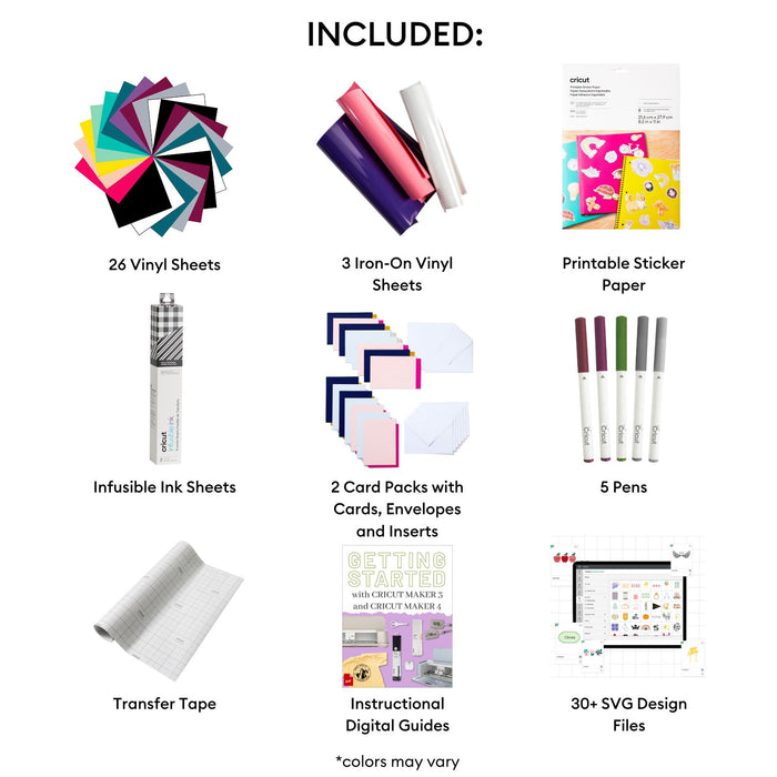 Cricut Deluxe All-in-One Materials & Accessories Bundle for Cricut Explore Air & Maker