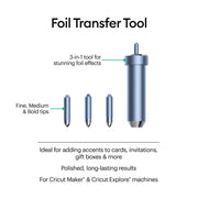 Cricut Joy Foil Transfer Kit with Cricut Metallic Foil and Jewel Sampler Foil Bundle