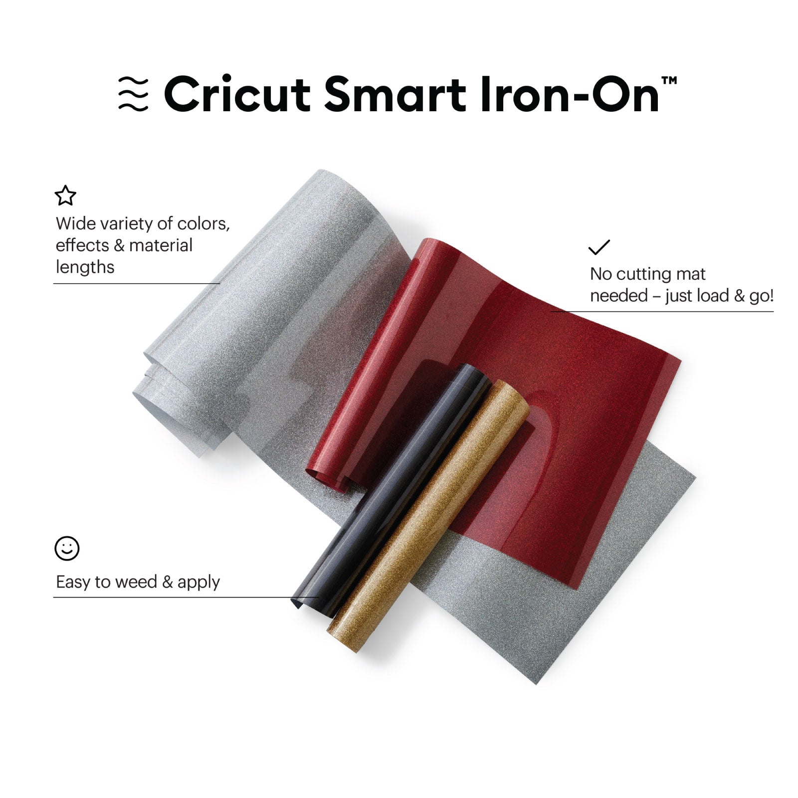 Cricut Smart Iron-On HTV 9ft Monochrome Bundle