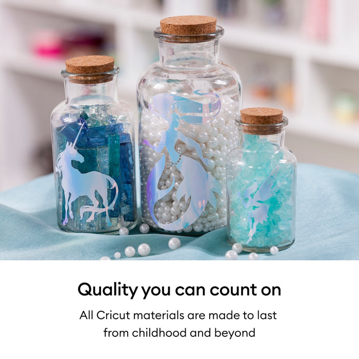 Cricut Holographic Vinyl Permanent, Mythical Sampler - 12 in x 12 in Sheets 10 ct