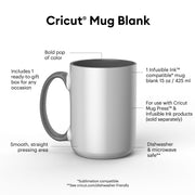 Cricut Beveled Ceramic Mug Blank - 15 oz/425 ml 1 ct