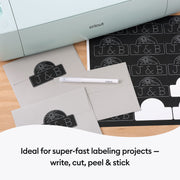Cricut Smart Label Writable Vinyl Black Removable and Opaque Gel Pens Bundle