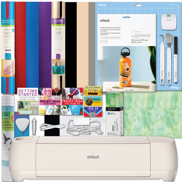 Cricut Explore 4 Craft Cutting Machine with Ultimate Sticker Making Bundle