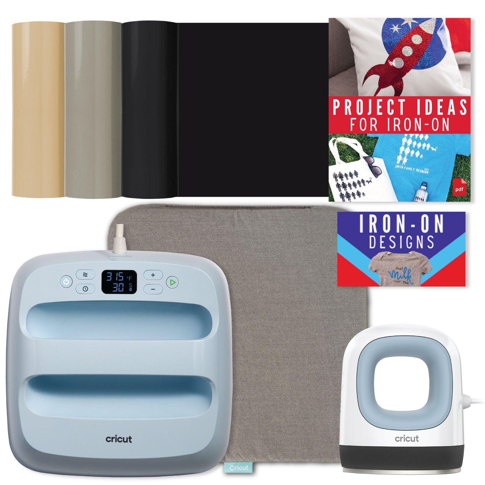 Cricut Easy Press 3 9x9 - Blue Heat Press Machine with Mug Press Infusible  Ink, Coasters, Infusible Pens and Easy Press 20x16 Heat Mat
