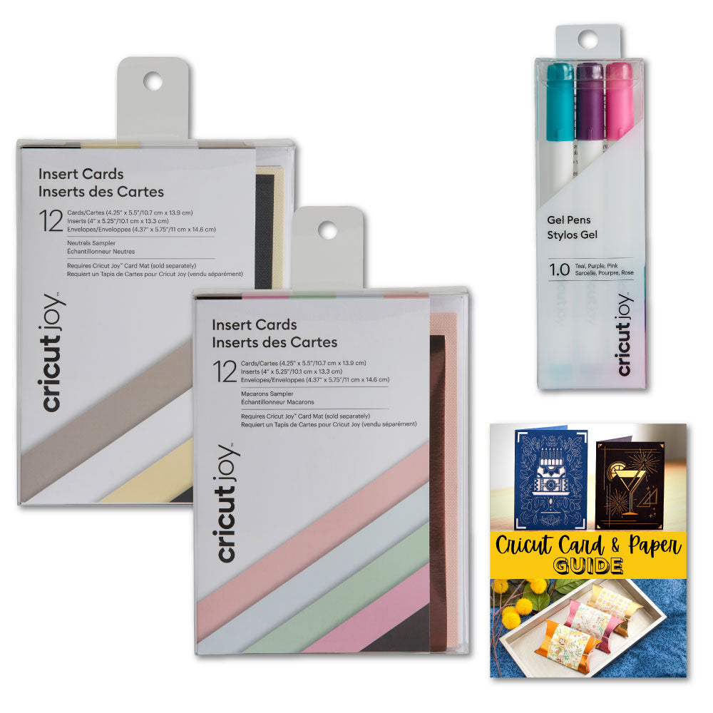 Cricut Joy Insert Cards Bundle Set, Neutrals and Macarons with Medium Point Gel Pens