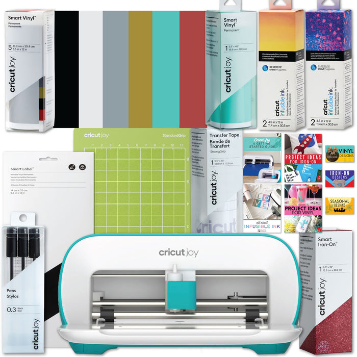 Cricut Joy Machine Ultimate Sampler Cricut Materials Bundle - Iron-On, Vinyl, Pens, Cards