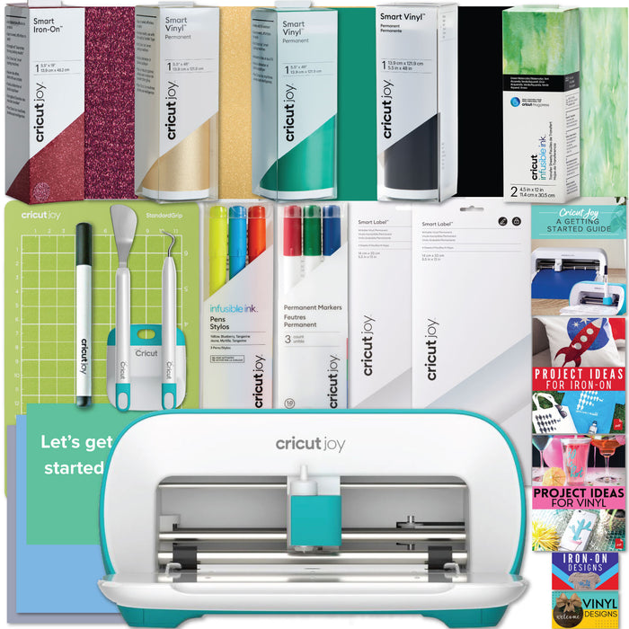 Cricut Joy Machine Ultimate Sampler Cricut Materials Bundle - Iron-On, Vinyl, Pens, Cards