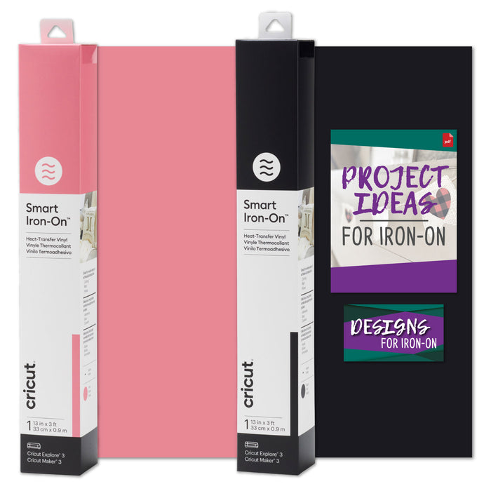 Cricut Smart Iron-On 3' Black and Pink HTV Bundle