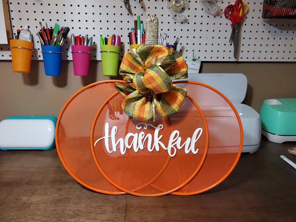 Splatter Guard Pumpkin Cricut Wood Veneer