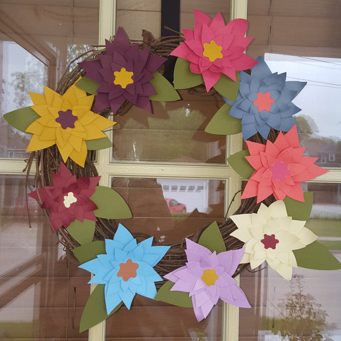 Cricut Summer Paper Floral Wreath