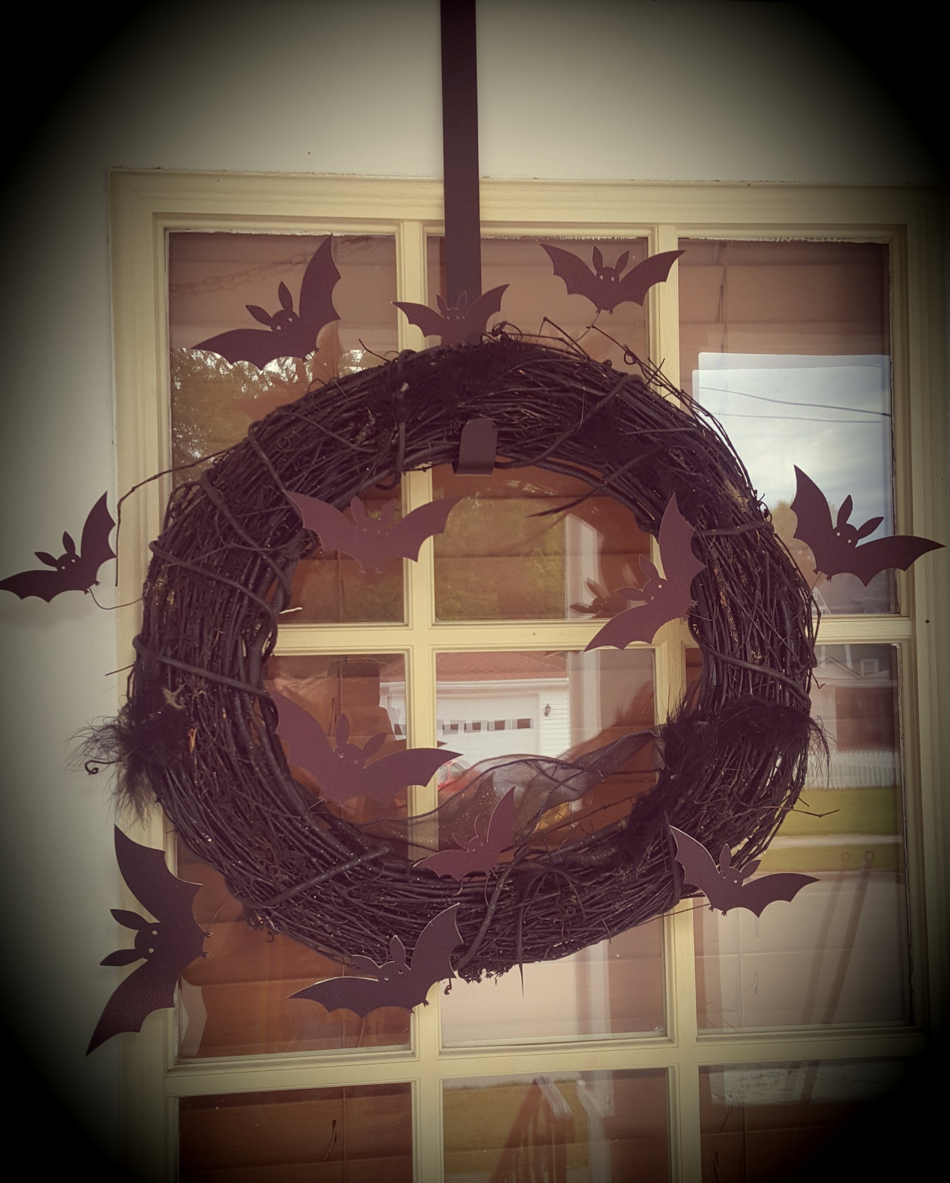 Classic Spooky Black Wreath for Halloween