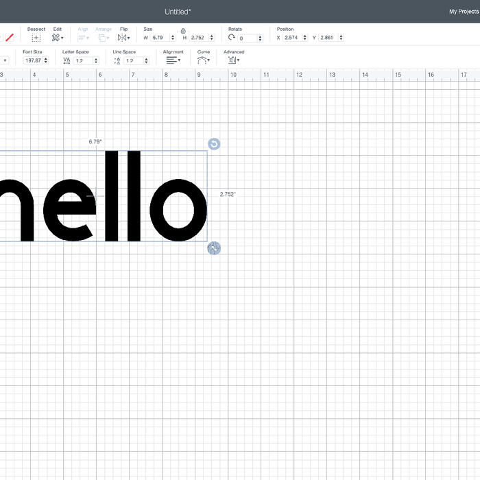 Text: Cricut Design Space